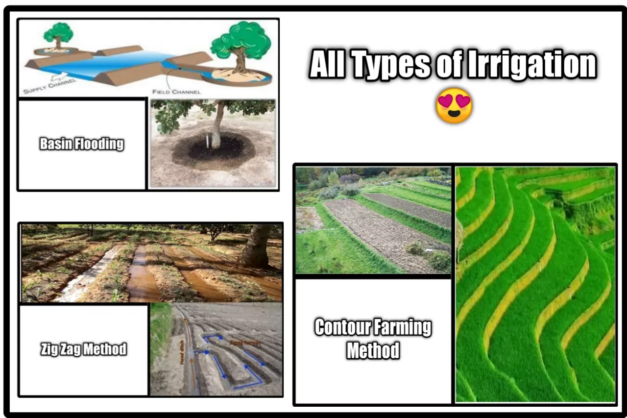 Types of irrigation , methods of irrigation